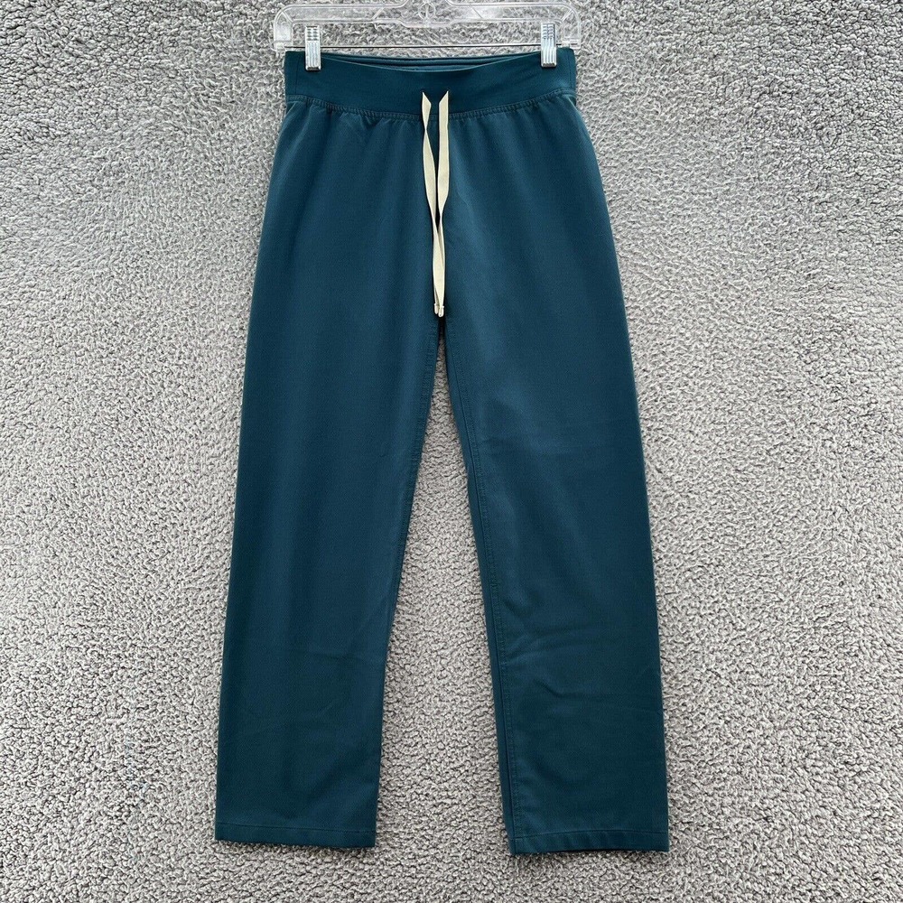 Figs Scrub Pants Womens XXS Green Livingston Basic Bottoms Technical Collection